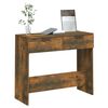 vidaXL Console Table Smoked Oak Engineered Wood Medium Console Table