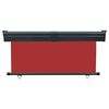 vidaXL Balcony Side Awning Red Steel, aluminum, 100% polyester