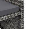 vidaXL Garden Chair and Stool Set of 4 Grey PE rattan Compact Durable