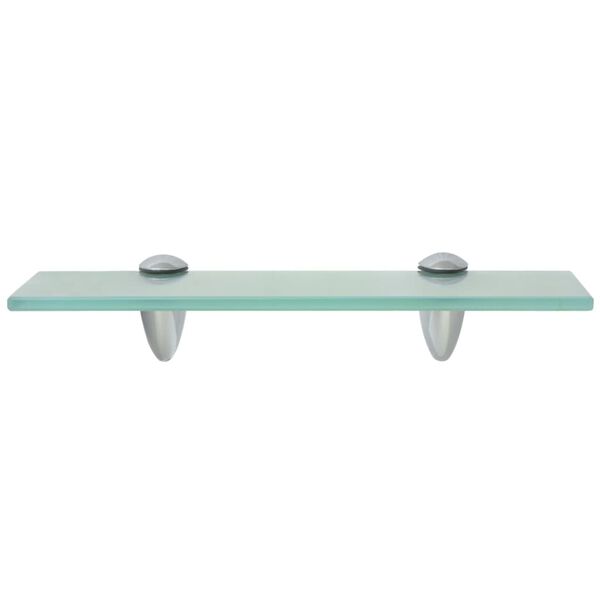 vidaXL Floating Shelf Set of 2 Clear Tempered glass, Zinc alloy