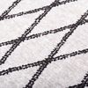vidaXL Rug Black and white 100% Polyester, PVC backing 63 x 91 in