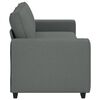 vidaXL 3-seater Sofa Dark grey Polyester, Metal, Plywood, Solid Wood