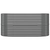 vidaXL Garden Raised Bed Grey Powder-coated steel Large Durable