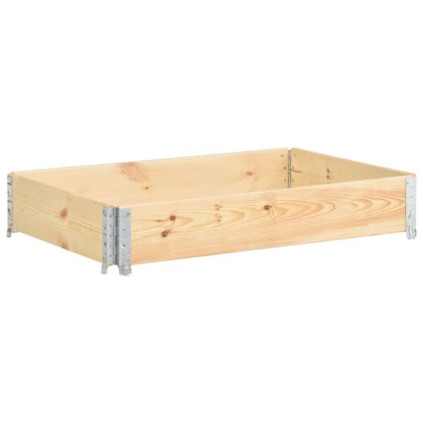 vidaXL Pallet Collar 31.5"x47.2" Solid Pine Wood