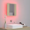 vidaXL Led Mirror Cabinet Sonoma oak Engineered wood, acrylic Medium