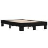 vidaXL Bed Frame Black Engineered wood, metal, plywood Double Durable