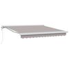 vidaXL Retractable Awning Light gray 137.80" x 98.43" Fabric, Metal