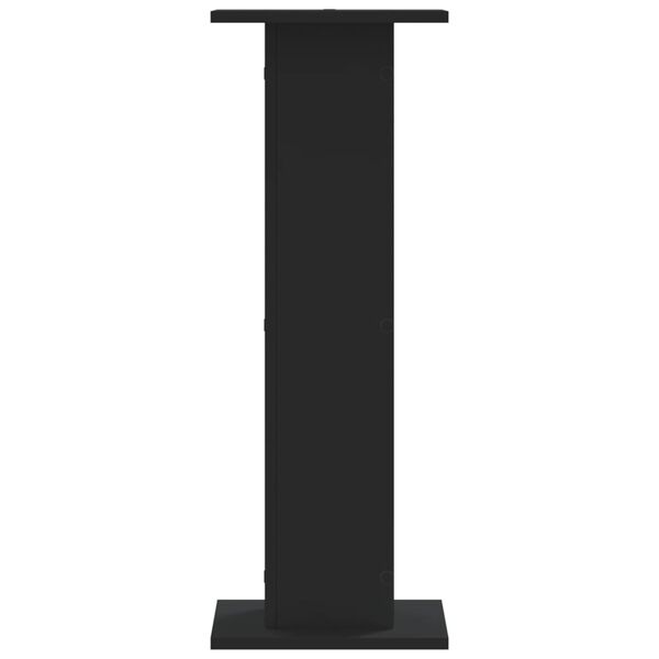 vidaXL Plant Stands 2 pcs Black 11.8x11.8x31.5" Engineered Wood