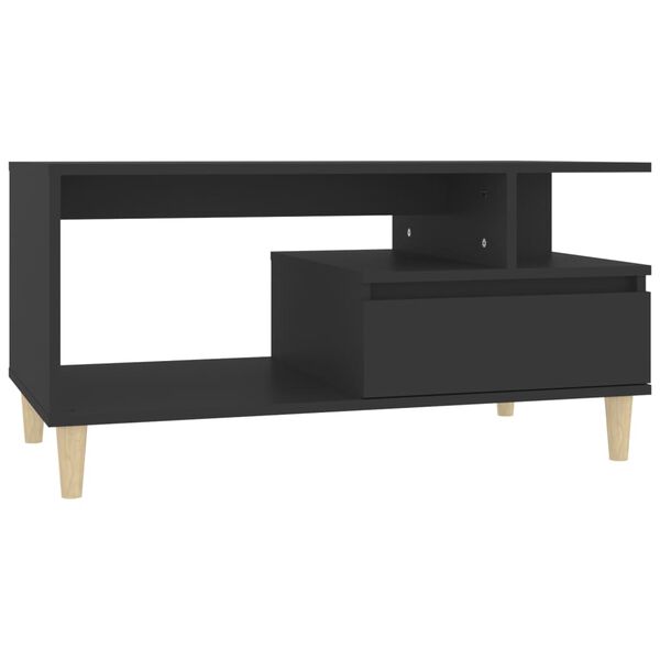 vidaXL Coffee Table Black Engineered wood Medium Coffee Table
