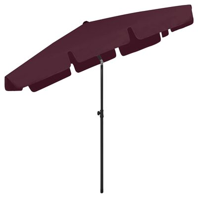 vidaXL Beach Umbrella Bordeaux Red 78.7"x49.2"
