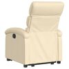 vidaXL Stand Up Recliner Chair Cream Fabric (100% polyester), metal, plywood