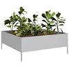 vidaXL Garden Raised Bed Galvanized Steel Large Durable