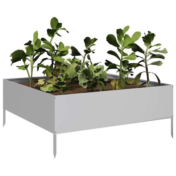vidaXL Garden Raised Bed Galvanized Steel Large Durable