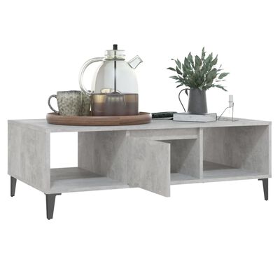 vidaXL Coffee Table Concrete Gray 40.7"x23.6"x13.8" Engineered Wood