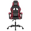 vidaXL Gaming Chair Black and Wine Red Faux Leather