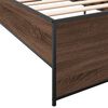 vidaXL Bed Frame Brown Oak Engineered wood Twin Durable Bed Frame