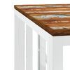 vidaXL Coffee Table Silver, Multicolor Stainless steel, Solid reclaimed wood