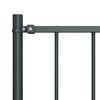 vidaXL Fence Panel with Posts Powder-coated Steel 5.9 ft x 2.5 ft Anthracite