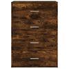 vidaXL Sideboards 2 pcs Smoked Oak 23.6"x12.2"x33.1" Engineered Wood