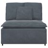vidaXL Modular Sofa Dark Gray Velvet, Metal, Foam Standard Module Sofa