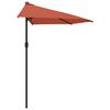 vidaXL Balcony Parasol Terracotta Polyester, Aluminum, Steel