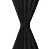 vidaXL 2 pcs Black Micro-Satin Curtains with Loops 55.1 x 88.6"