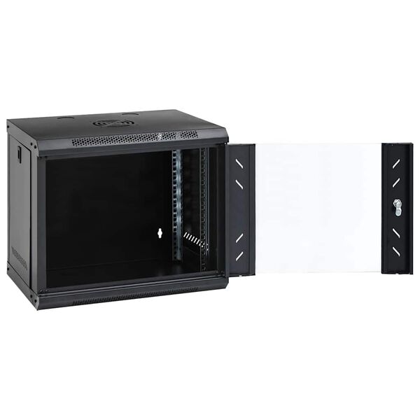 vidaXL 9U Wall Mounted Network Cabinet 19" IP20 20.9x15.7x17.7"