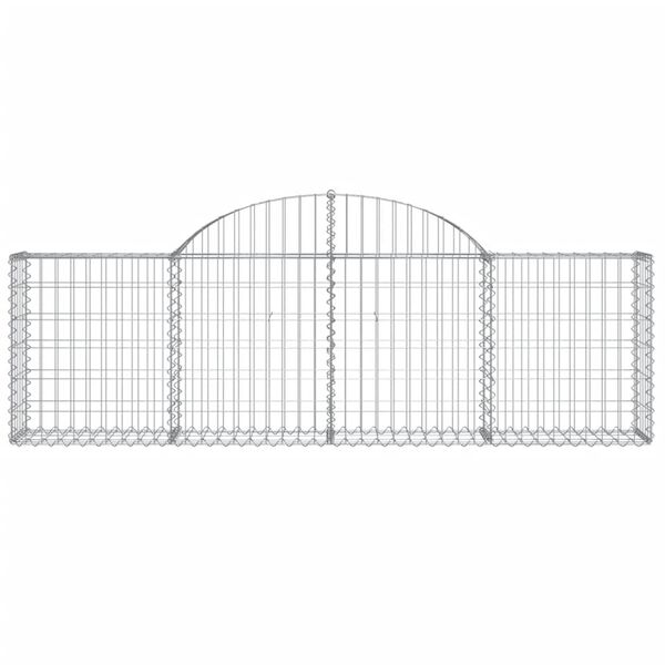 vidaXL Gabion Basket Set of 15 Silver Galvanized Iron Large
