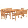vidaXL Garden Dining Set Natural teak color