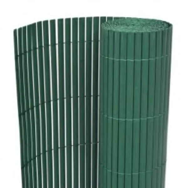vidaXL Double-Sided Patio Fence 35.4x157.5" Green