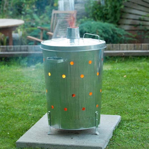 Nature Garden Incinerator Galvanized Steel Medium Durable