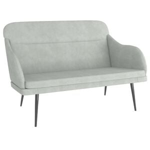 vidaXL Bench Light Grey Velvet Medium Seats Many Loveseat