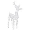 vidaXL Reindeer And Sleigh Christmas Decoration Blue Acrylic, PVC, Steel