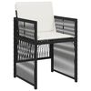 vidaXL Garden Dining Set Mix beige and black, Light grey