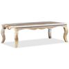 vidaXL Coffee Table Brown and white Solid Acacia wood Medium Durable