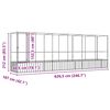 vidaXL Aviary with Extension Silver 246.7"x42.1"x83.5" Steel