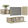 vidaXL TV Cabinet Set Sonoma Oak Engineered Wood Medium TV Cabinet Set