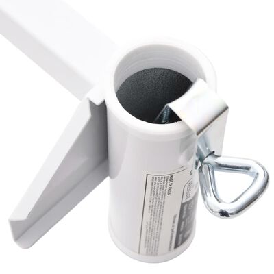 vidaXL Umbrella Clamp for Balcony White 1.5" Steel