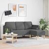 vidaXL Sofa Set Dark Grey 68.11 x 51.57 x 26.38 in Polyester