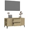 vidaXL TV Cabinet Sonoma Oak Engineered Wood, Metal Medium TV Cabinet