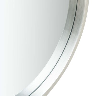 vidaXL Wall Mirror with Strap 15.7" Silver