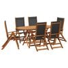 vidaXL Garden Dining Set Brown Solid acacia wood 5 Piece