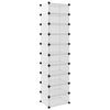 vidaXL Shoe Rack Transparent PP (Polypropylene), Steel