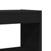 vidaXL Book Cabinet Black 39.37 x 11.81 x 77.95 in Engineered Wood