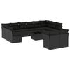 vidaXL Garden Sofa Set Black