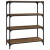 vidaXL Book Cabinet Brown oak Engineered wood, steel 31.5x13.0x39.4 in