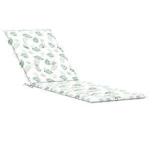 vidaXL Deck Chair Cushion Leaf Pattern Oxford fabric (100% polyester)