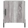vidaXL Bedside Cabinet Gray sonoma Engineered wood, Iron Medium Storage