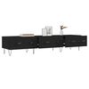 vidaXL TV Cabinet Black Engineered wood, iron Compact TV Cabinet