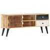 vidaXL Tv Cabinet Natural Wood Solid Mango Wood Standard TV Cabinet